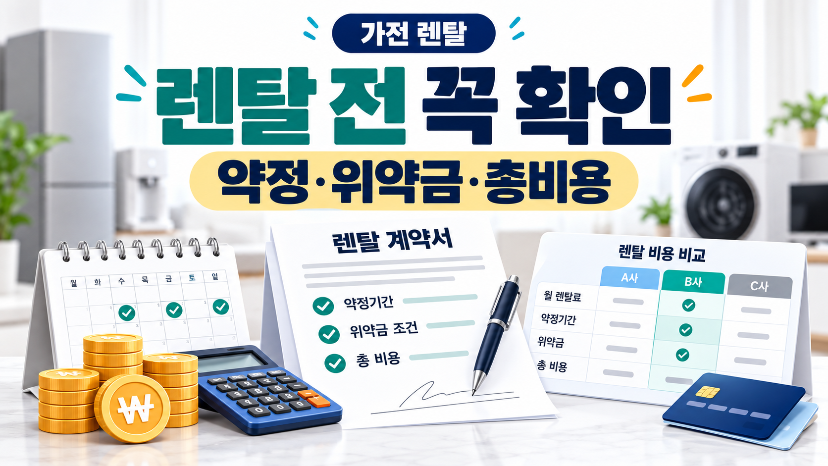 월 렌탈료가 저렴해도 총비용이 높아지는 5가지 이유